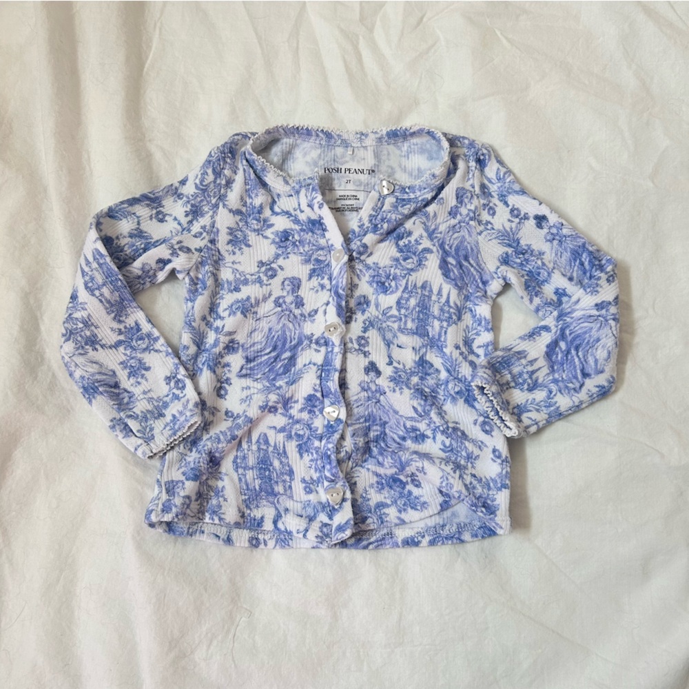 Posh peanut toile print cardigan size 2t